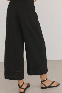 Pedro del Hierro Calças-Calças largas cortadas Preto