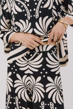 Cortefiel Calças-Calças largas estampadas Impress&atilde;o