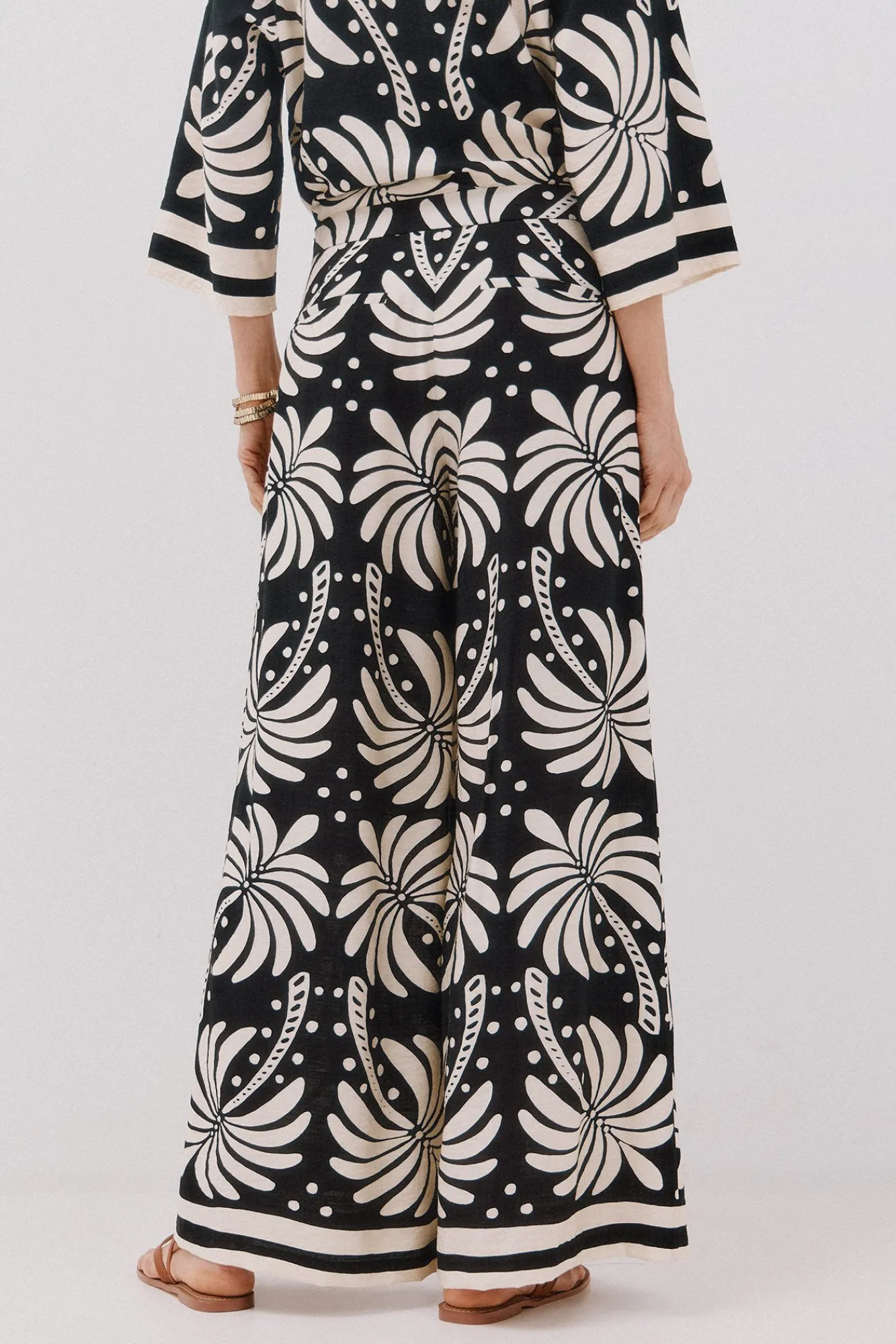 Cortefiel Calças-Calças largas estampadas Impressão