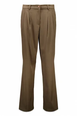 Slowlove Calças-Calças plissadas Castanho