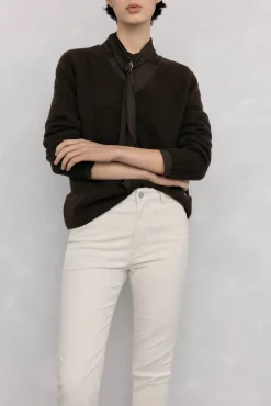 Pedro del Hierro Calças-Calças push-up de veludo Ecru