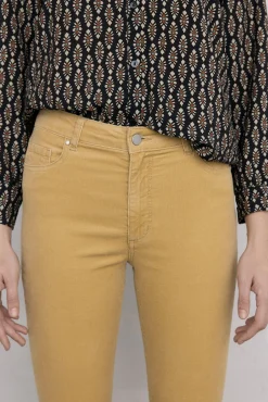 Pedro del Hierro Calças-Calças push-up de veludo Beige