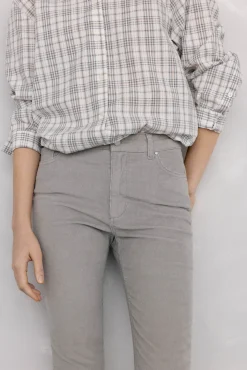 Pedro del Hierro Calças-Calças push-up de veludo Cizento