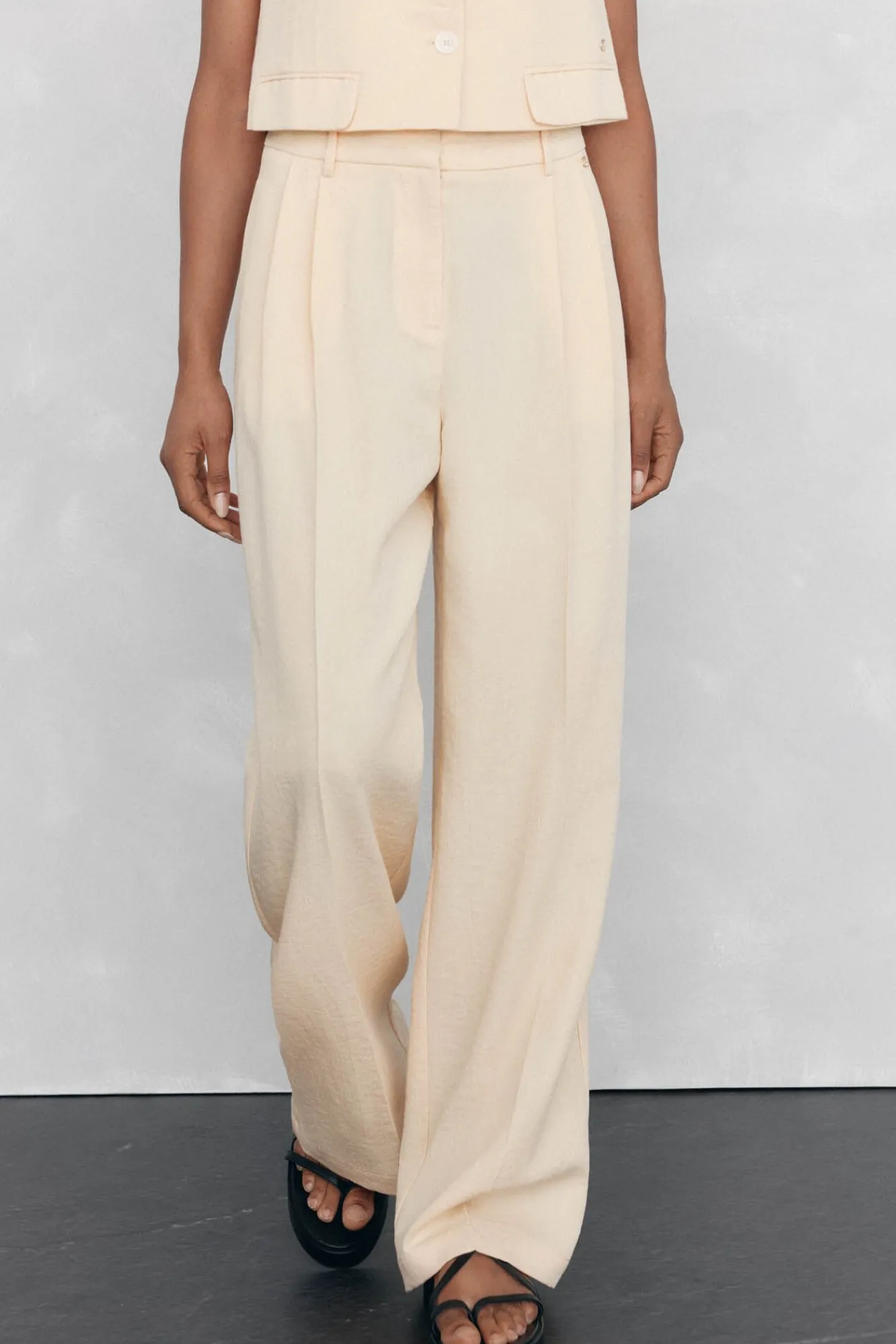 Pedro del Hierro Fatos|Calças-Calças retas fato Amarelo