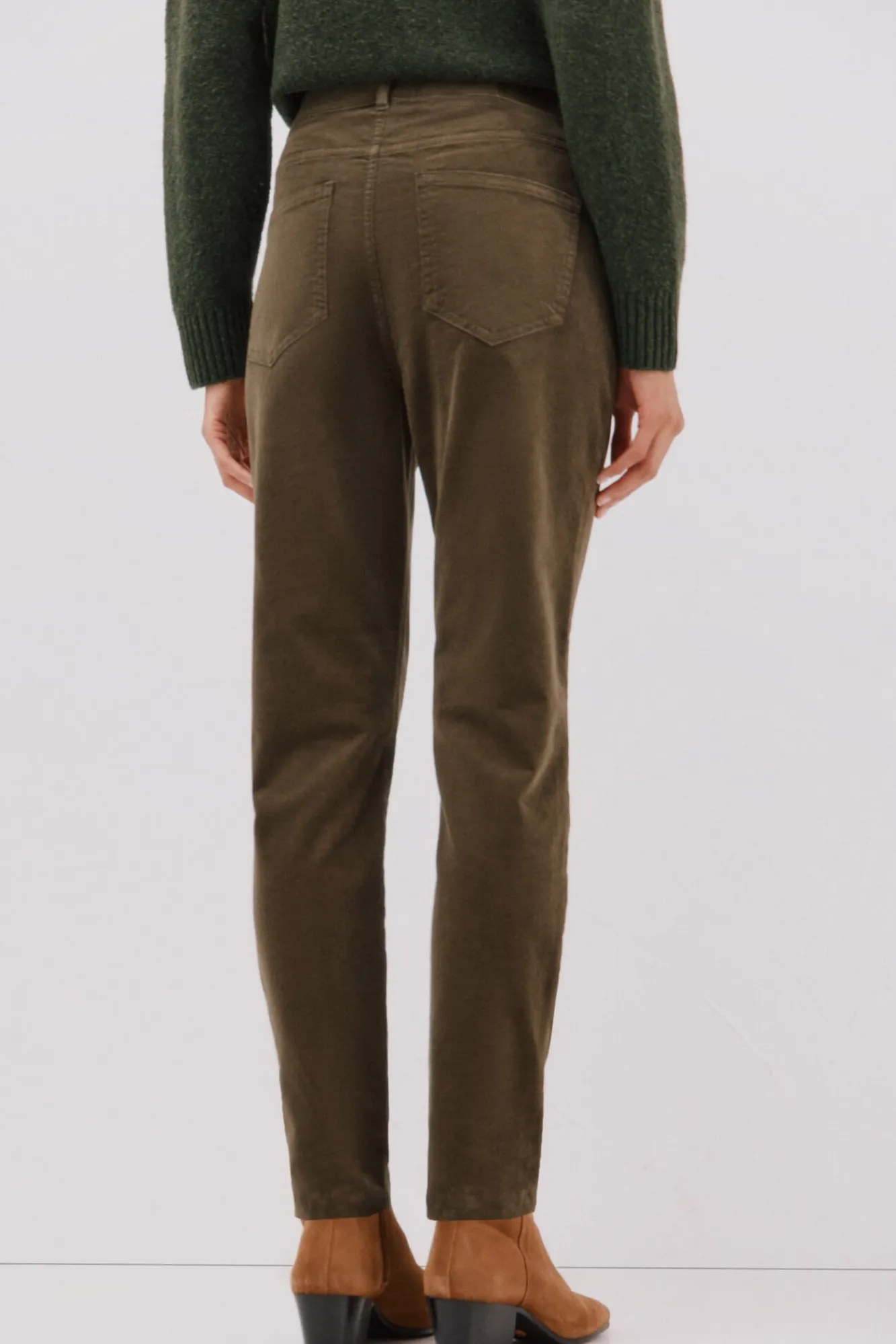 Cortefiel Jeans|Calças-Calças sensacionais de veludo veludo Castanho