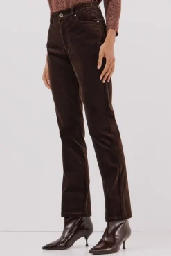 Cortefiel Jeans|Calças-Calças sensacionais de veludo Castanho