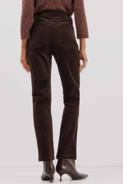 Cortefiel Jeans|Calças-Calças sensacionais de veludo Castanho