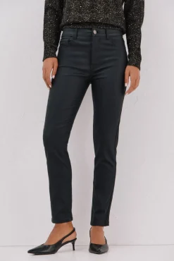 Cortefiel Jeans|Calças-Calças sensacionais revestidas com resina Preto