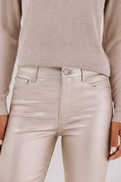 Cortefiel Jeans|Calças-Calças sensacionais revestidas com resina Tostado