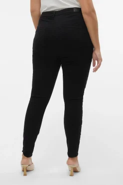 Vero Moda Curve Jeans|Calças-Calças skinny de tamanho grande Preto