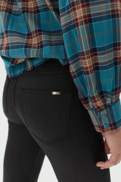 Caroll Jeans|Calças-Calças slim algodão elástico Preto