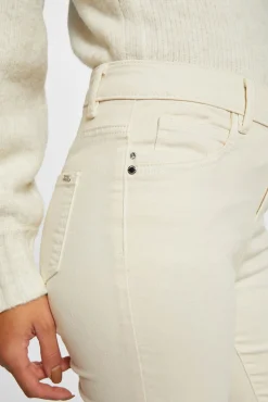 Morgan Calças-Calças slim corte standard Ecru