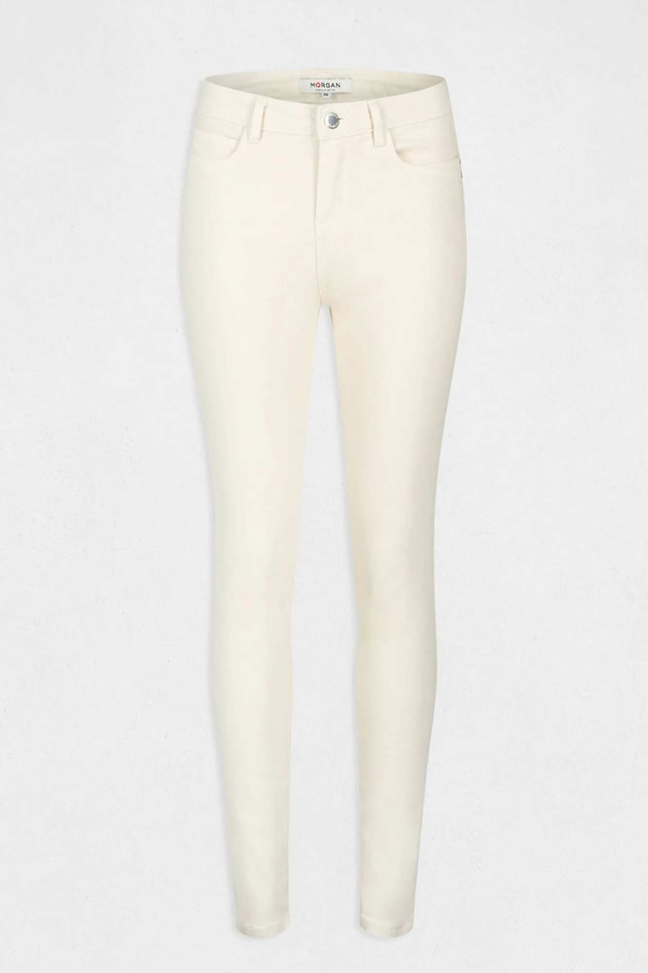 Morgan Calças-Calças slim corte standard Ecru