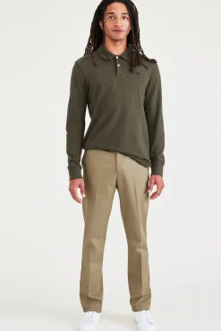 Dockers Calças-Calças slim fit Tostado