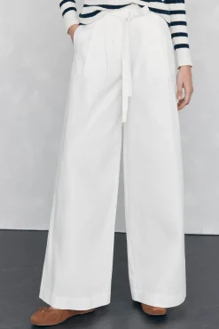 Pedro del Hierro Calças-Calças wide leg Branco