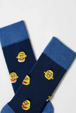 Besocks Meias-Calcetines altos de algodón orgánico color azul