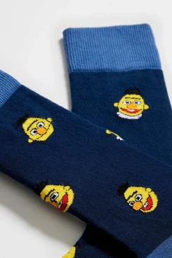 Besocks Meias-Calcetines altos de algodón orgánico color azul