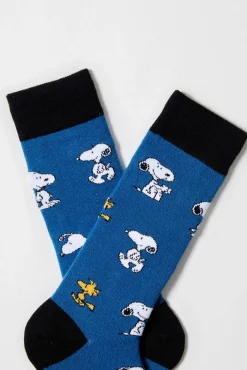 Besocks Meias|Meias-Calcetines altos de algodón orgánico color azul