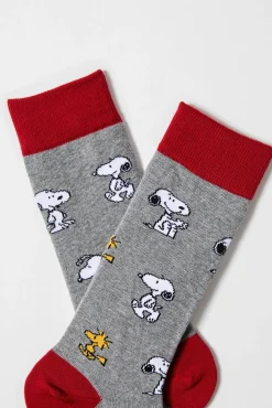 Besocks Meias|Meias-Calcetines altos de algodón orgánico color gris cinzento