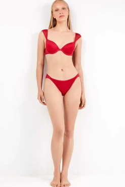 Gisela Roupa Interior-calcinha de tule cuequinha brasileira vermelho