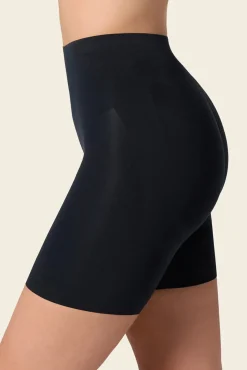 Leonisa Roupa Interior-Calções de controle ultraplano com efeito invisível preto