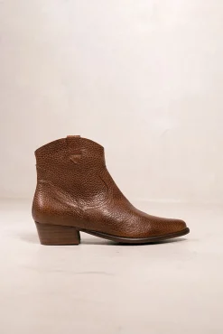 Bryan Stepwise Saltos|Calçado De Couro-Calíope Botins cowboy vintage de pele Castanho