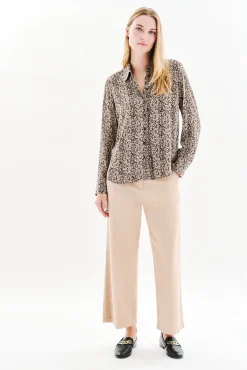 Caroll Blusas-Camisa 100% viscose Castanho