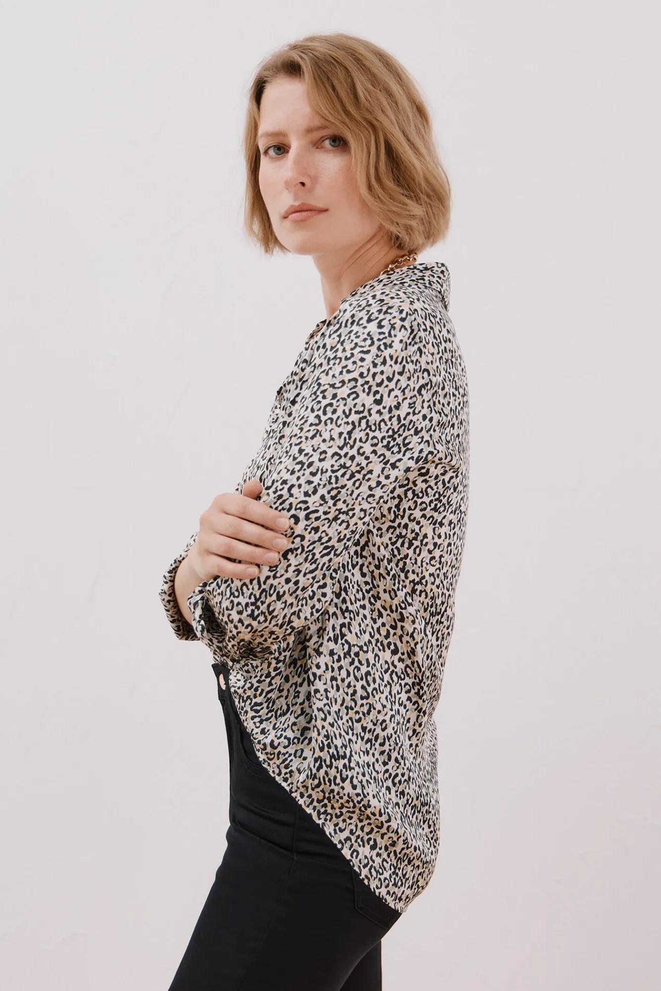 Cortefiel Blusas-Camisa acetinada Impressão