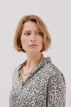 Cortefiel Blusas-Camisa acetinada Impressão