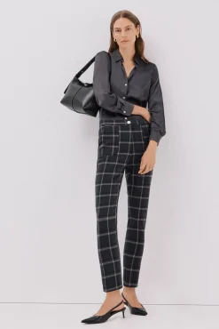 Cortefiel Blusas-Camisa acetinada Cinzento