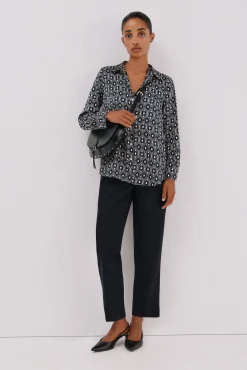 Cortefiel Blusas-Camisa acetinada Multicolorido