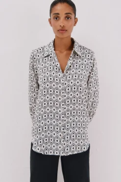 Cortefiel Blusas-Camisa acetinada Impressão