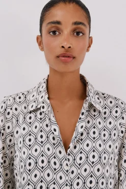 Cortefiel Blusas-Camisa acetinada Impressão