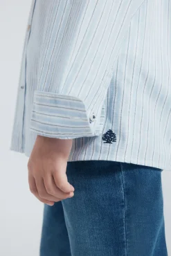 Springfield Kids Camisas-Camisa listrada fina para menino azul