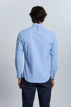 Valecuatro Camisas-Camisa bordada Espanha claro Azul