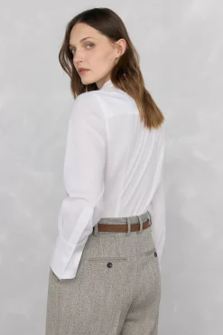 Pedro del Hierro Blusas-Camisa básica de ferro fácil Branco