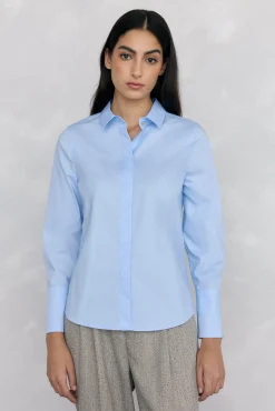 Pedro del Hierro Blusas-Camisa básica de ferro fácil Azul