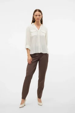 Vero Moda Blusas-Camisa básica de manga comprida Branco