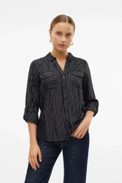 Vero Moda Blusas-Camisa básica de manga comprida Preto