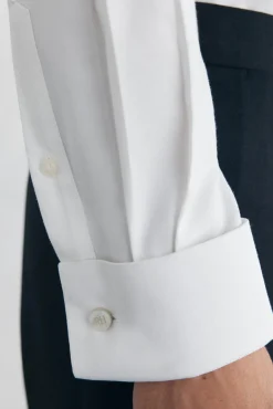 Pedro del Hierro Camisas|Camisas Clássicas-Camisa com abotoaduras, não passa a ferro e é resistente a manchas Branco