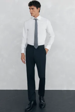 Pedro del Hierro Camisas|Camisas Clássicas-Camisa com abotoaduras, não passa a ferro e é resistente a manchas Branco