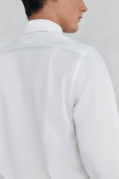 Pedro del Hierro Camisas|Camisas Clássicas-Camisa com abotoaduras, não passa a ferro e é resistente a manchas Branco
