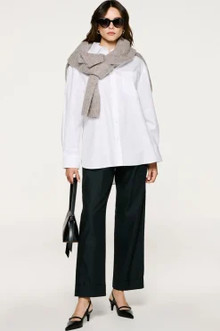 Selected Blusas-Camisa com caimento relaxado Branco