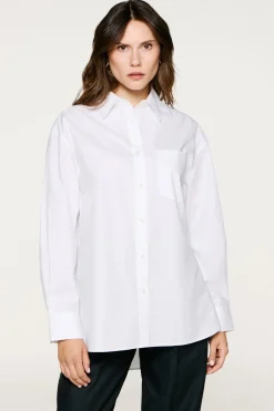 Selected Blusas-Camisa com caimento relaxado Branco