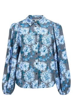 Object Blusas-Camisa com estampado de flores Azul
