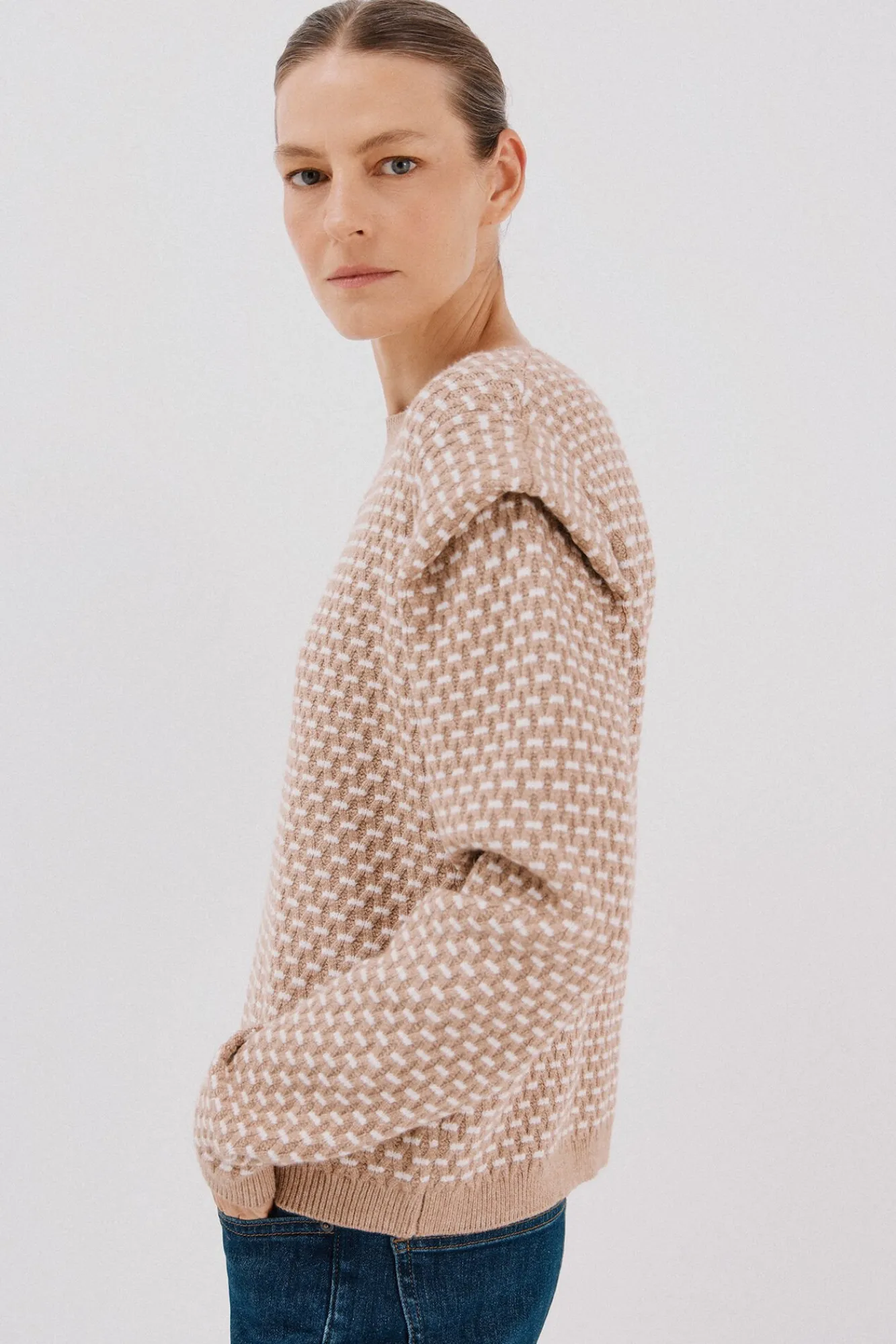 Cortefiel Camisolas-Camisa com ombros marcados Tostado