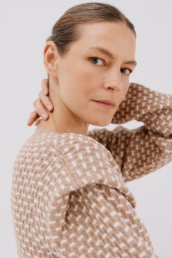 Cortefiel Camisolas-Camisa com ombros marcados Tostado