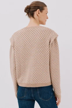 Cortefiel Camisolas-Camisa com ombros marcados Tostado