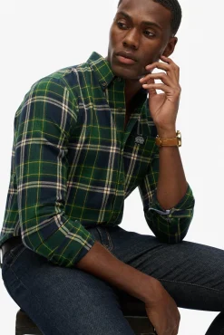 Superdry Camisas-Camisa corte folgado azul