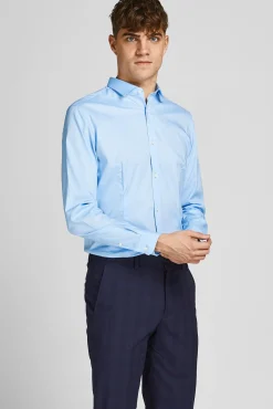 Jack & Jones Camisas|Camisas Clássicas-Camisa corte super slim Azul